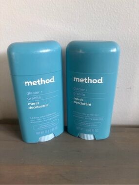 Method Glacier + Granite Men's Deodorant- Aluminum Free- 2.65 oz- Lot of 2